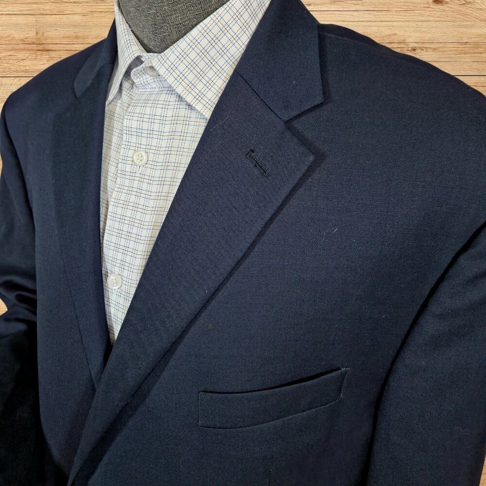 LRL Ralph Lauren Black Label Blazer Men's 50R Navy 2 Button Wedding USA EUC - Picture 3 of 6